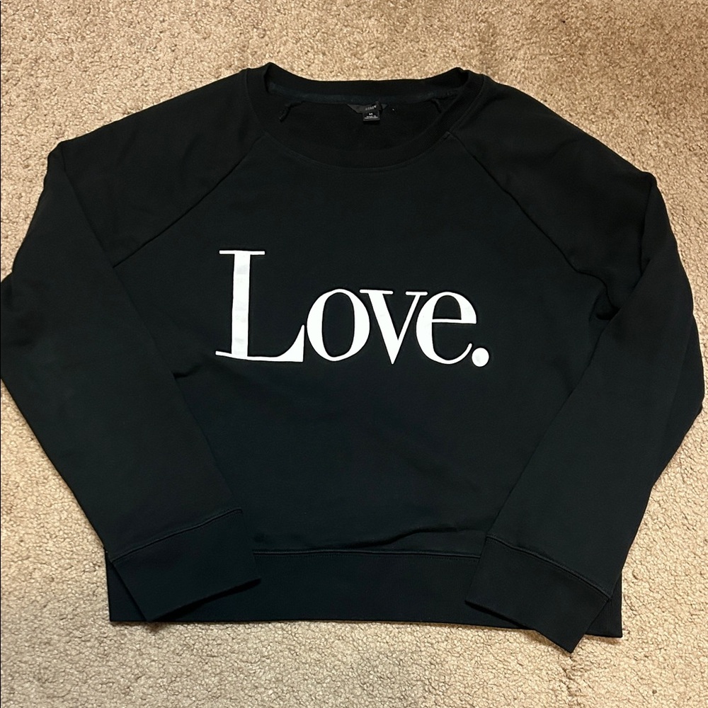 J. Crew Black Crewneck Sweatshirt